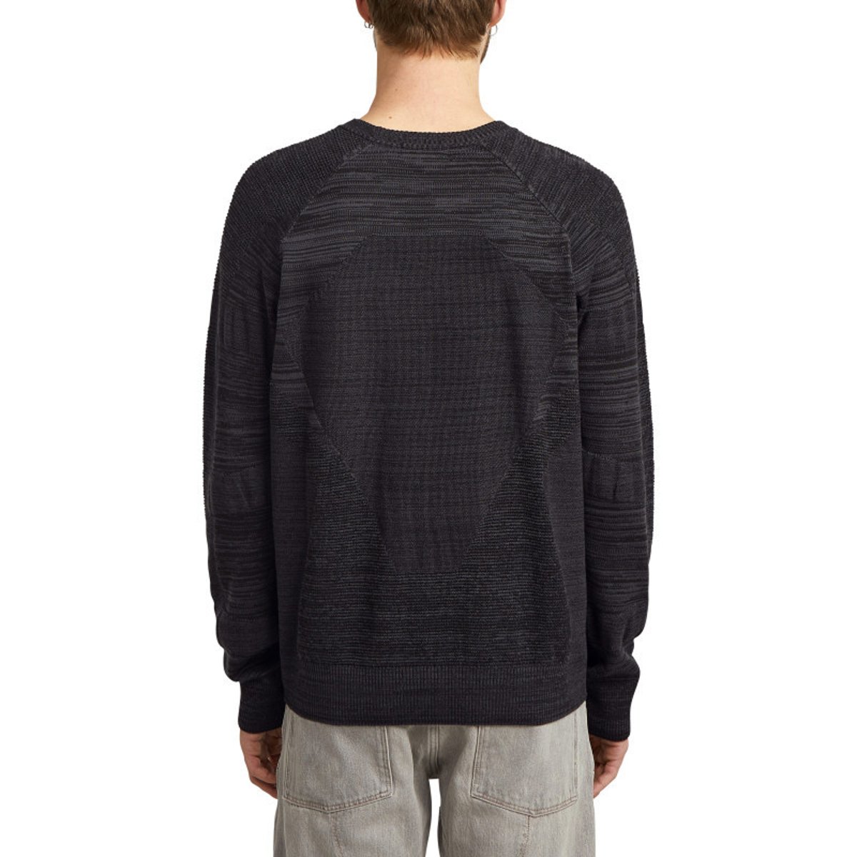 Pull noir uni avec des manches longues et une coupe droite à col rond noir, G-Star RAW
