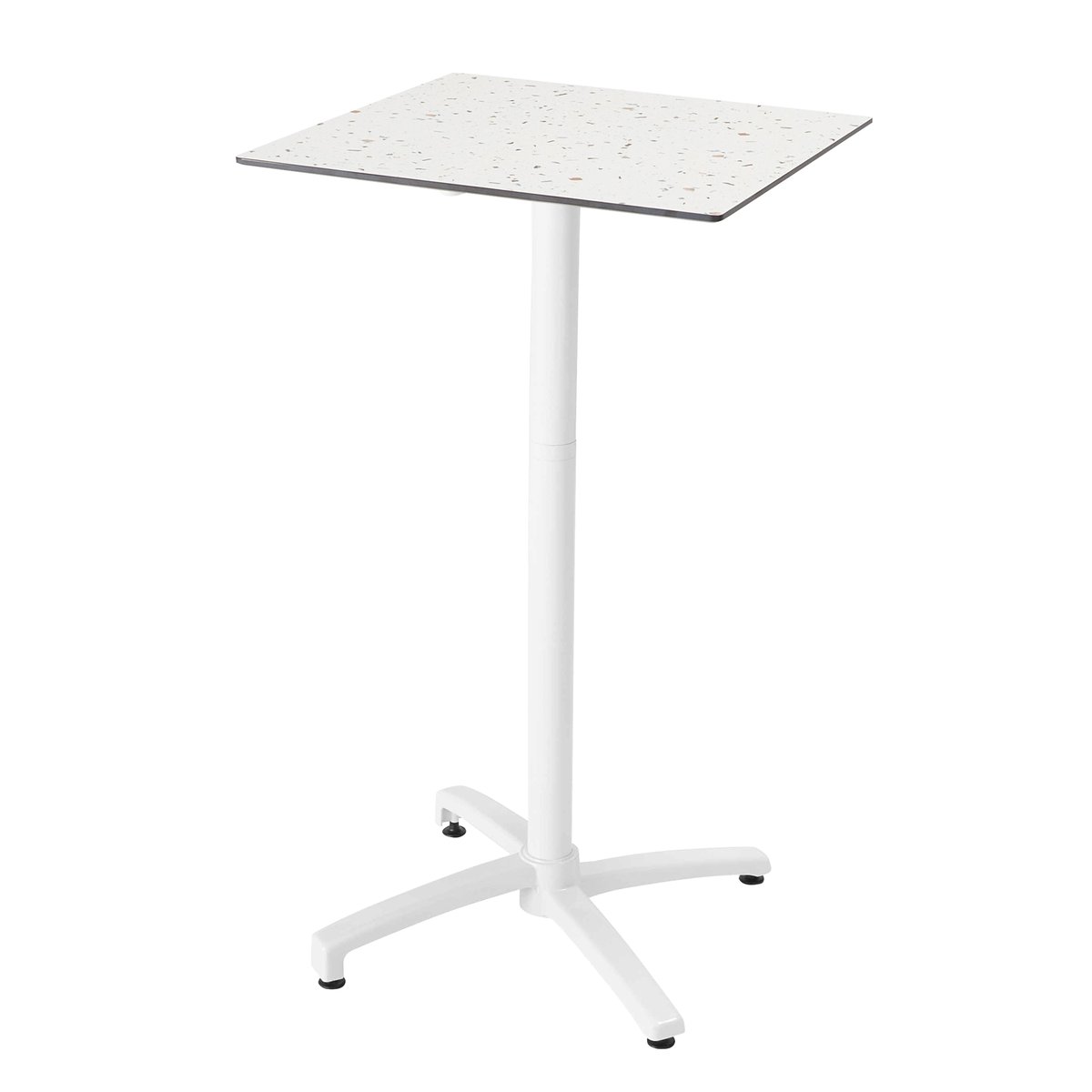 Ensemble table inclinable en hpl avec chaises hautes en métal, OPERA gris anthracite, OVIALA
