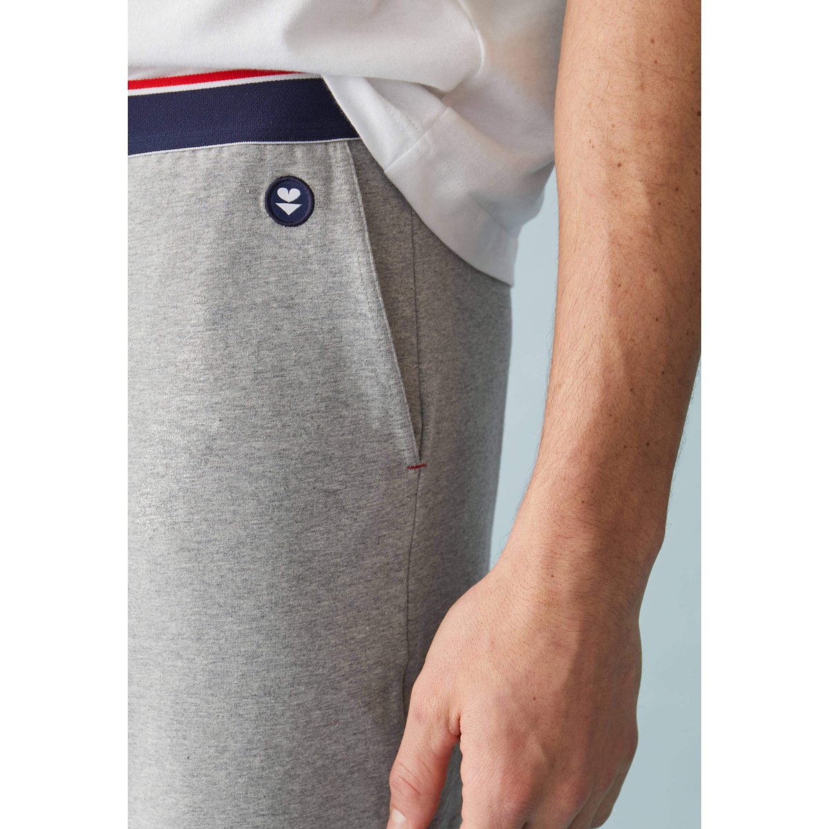 Short de pyjama Zouzou gris perle, LE SLIP FRANCAIS