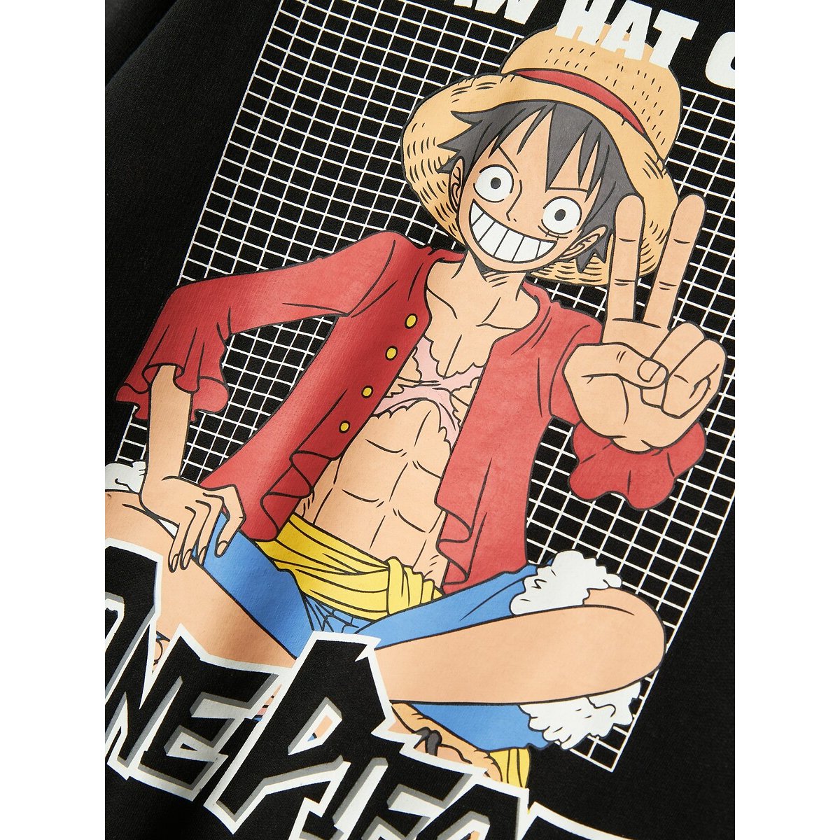Hoodie met One Piece print zwart, NAME IT