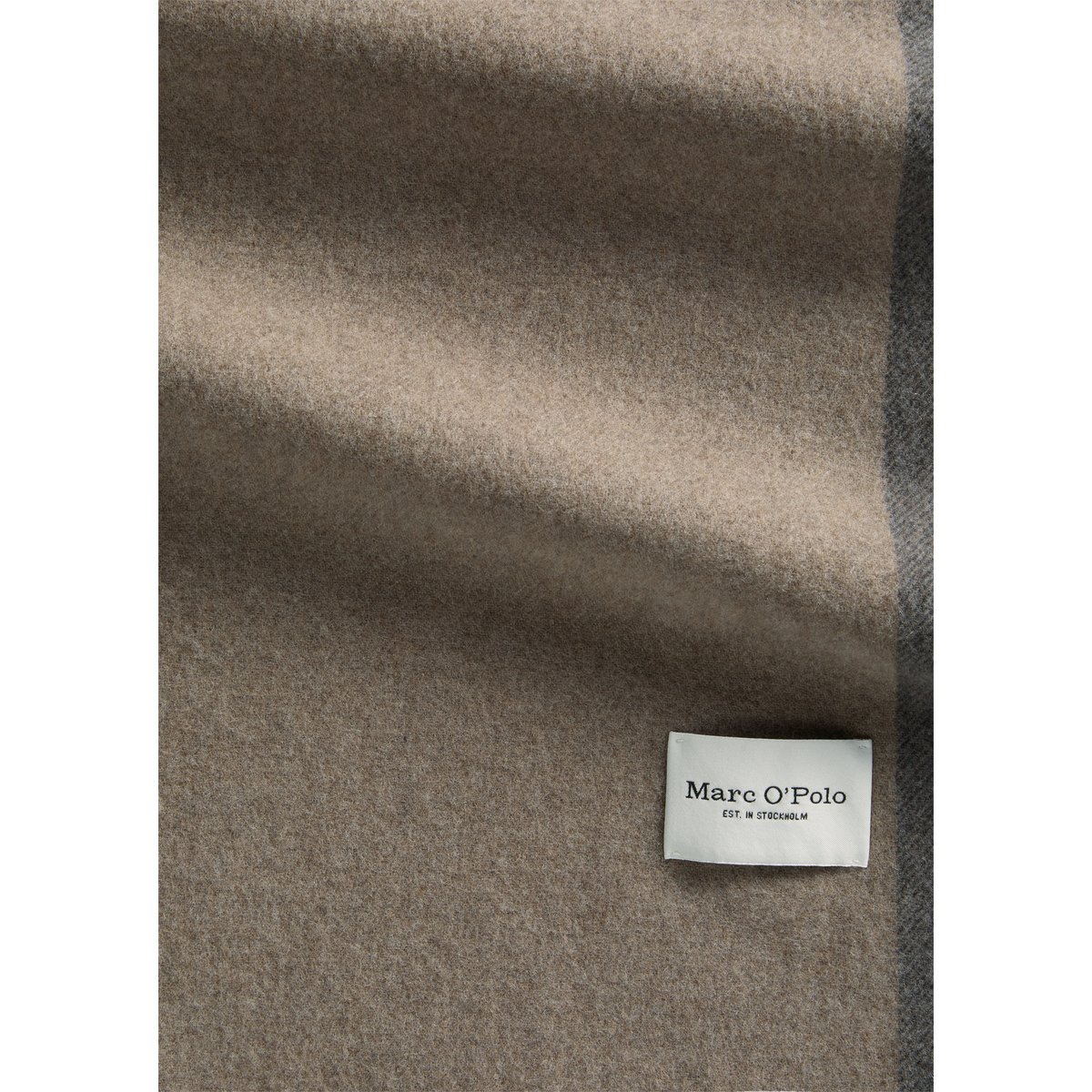 Écharpe Web en laine vierge douce beige, MARC O'POLO