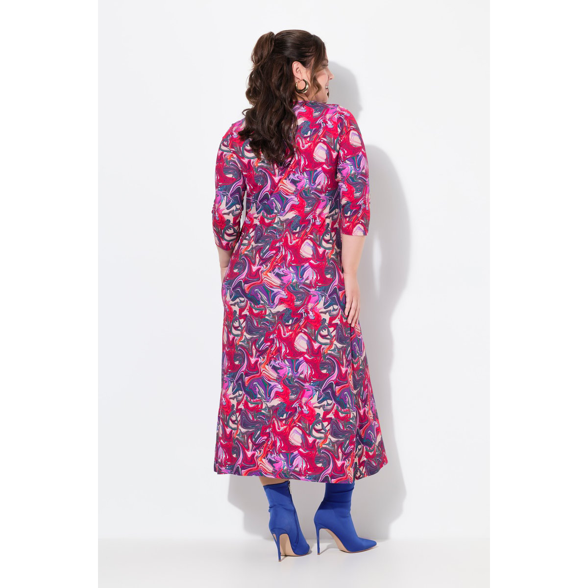 Robe en jersey, poches noir, ULLA POPKEN