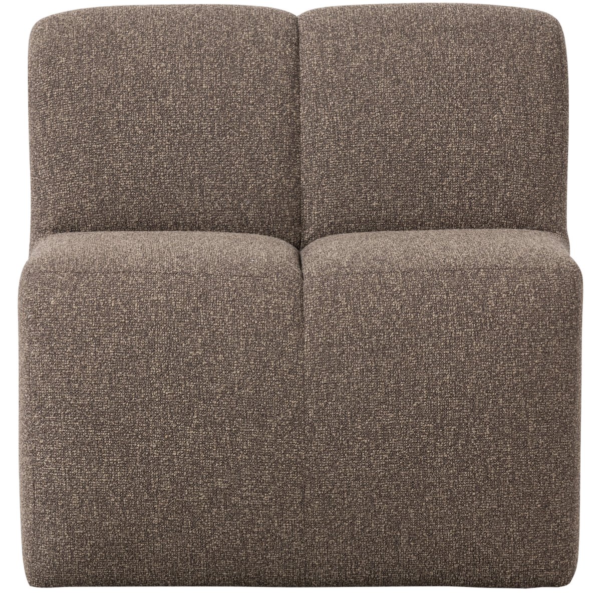 Banc de salle a manger avec dossier en bouclé L84 MOJO marron, WOOOD