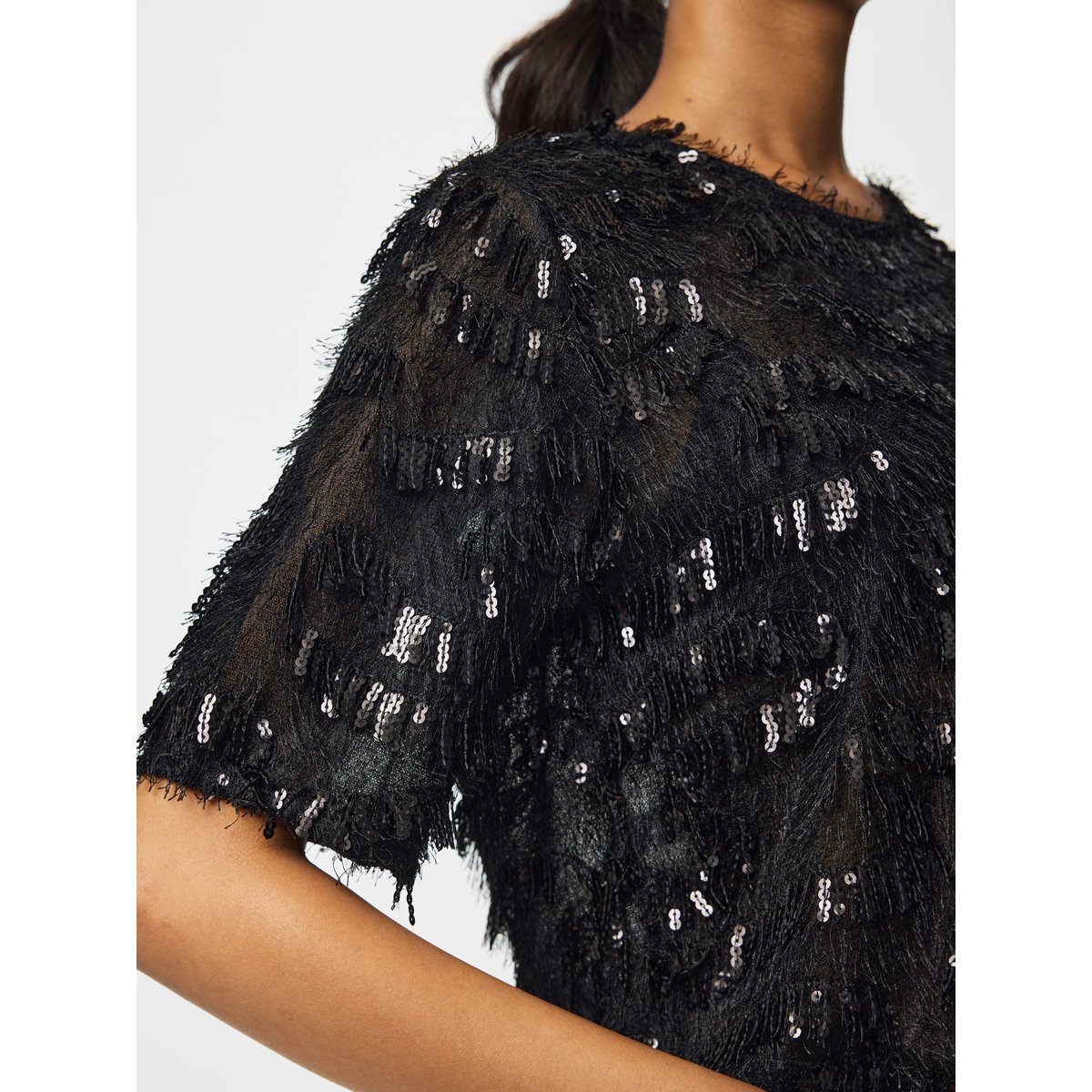 Top À Manches Courtes noir - black1, PIECES