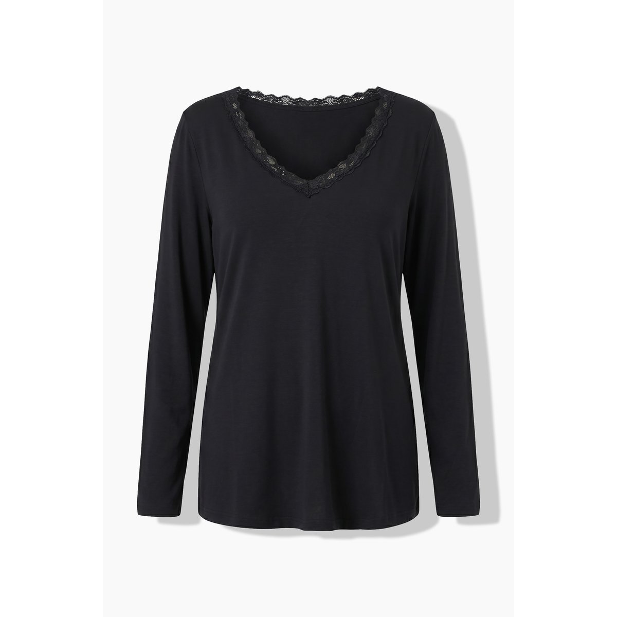 T-shirt manches longues noir, ULLA POPKEN