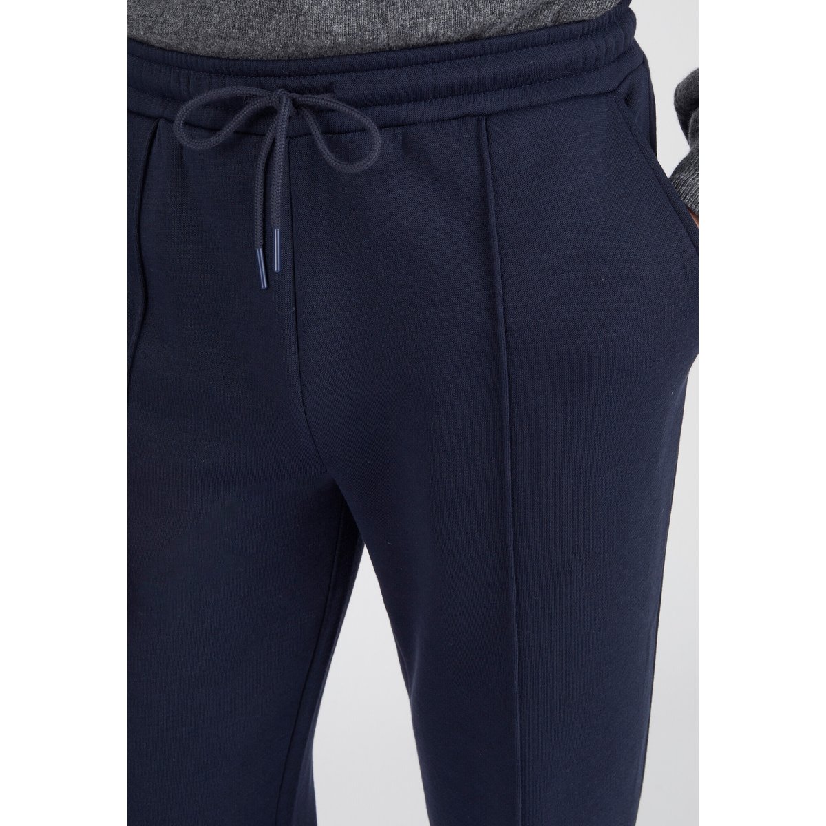 Pantalon de détente en molleton bleu marine, DAMART