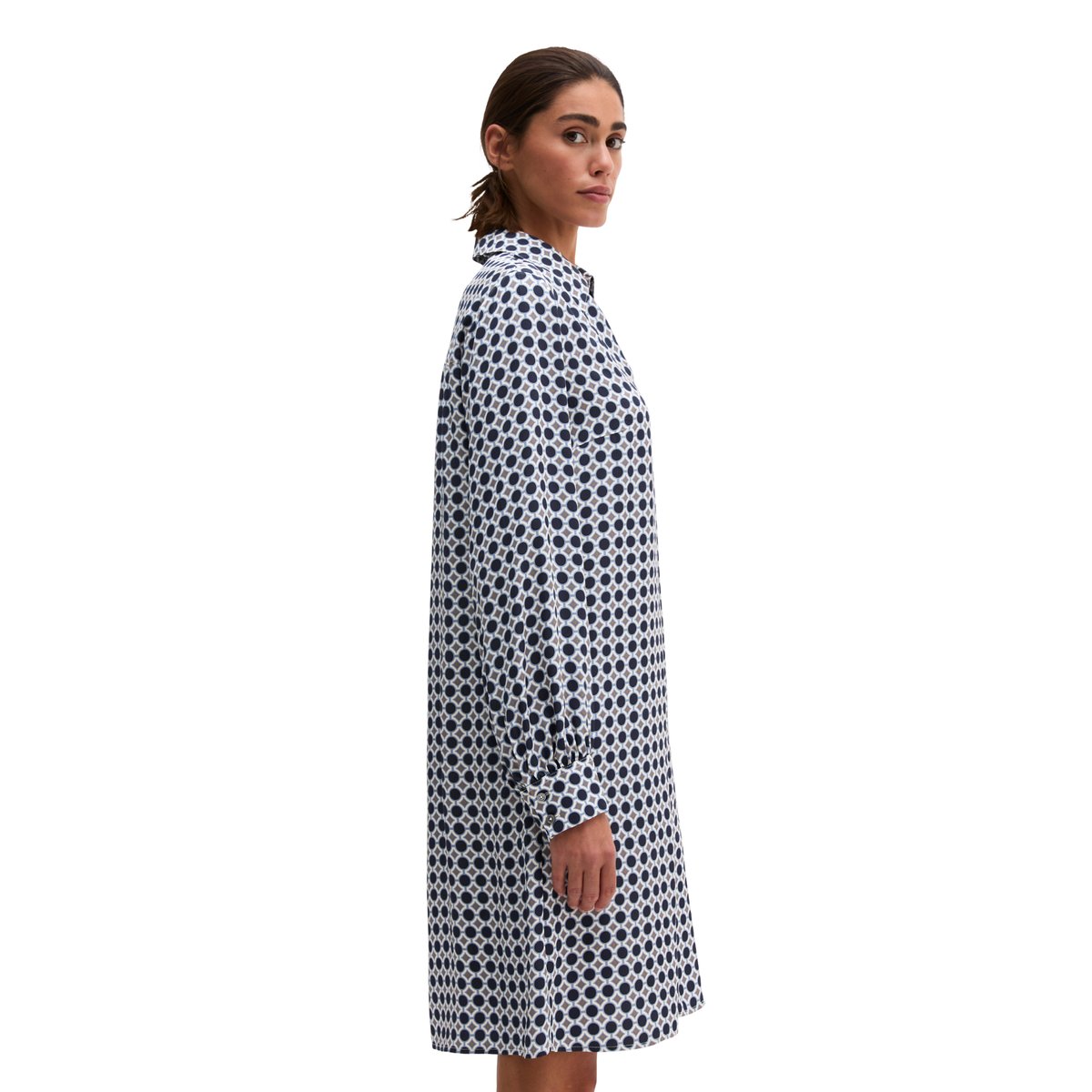 Robe imprimée coupe classique en twill de viscose de qualité supérieure bleu, MARC O'POLO