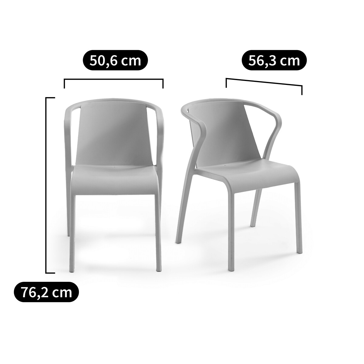 Lot de 2 fauteuils en polypropylène, Predsida sable, LA REDOUTE INTERIEURS
