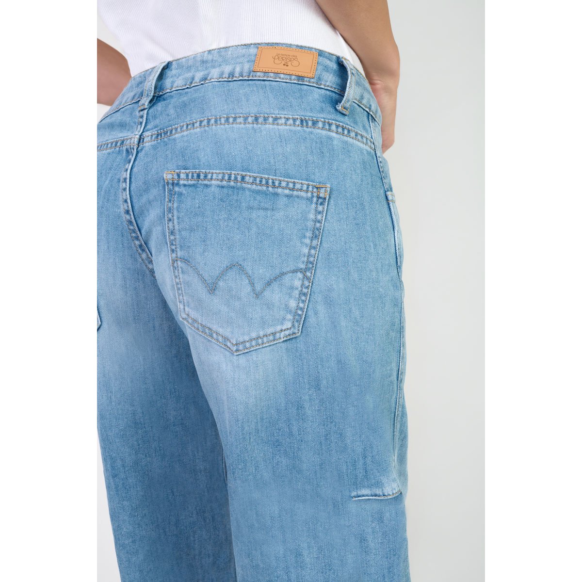 Jeans loose, large , longueur 34 blue, LE TEMPS DES CERISES