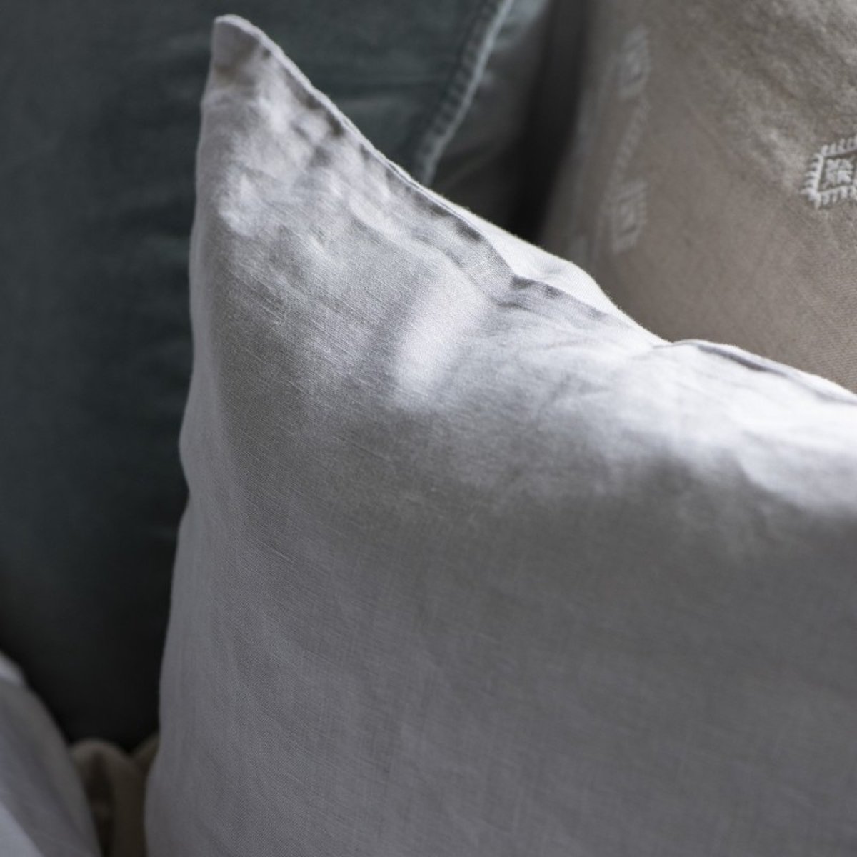 Housse de coussin lin gris perle, IB LAURSEN