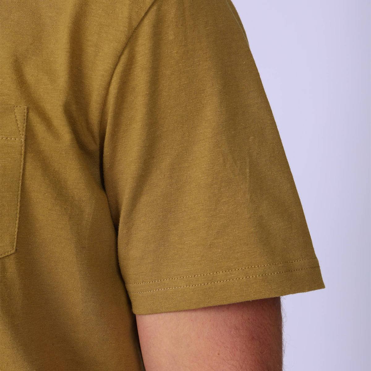 T-shirt poche poitrine camel, MISE AU GREEN