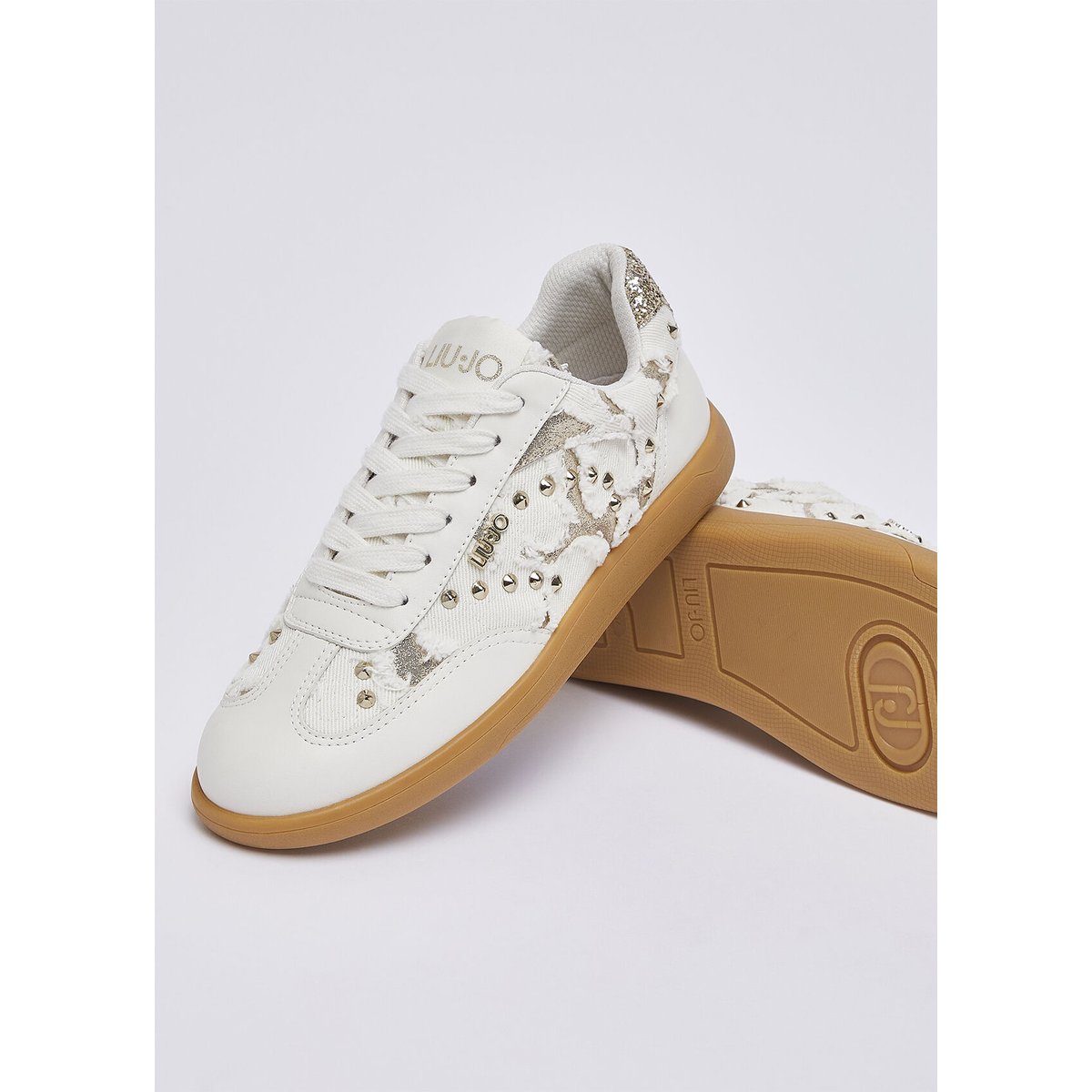 Sneakers avec clous blanc lait, LIU JO