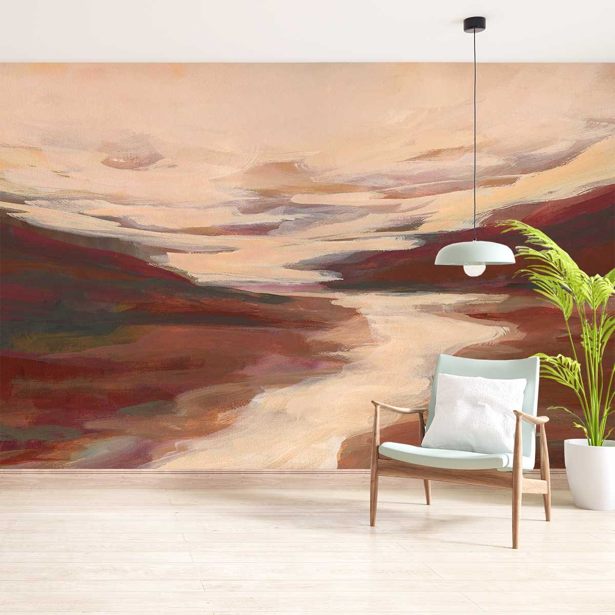 Papier peint riviere pourpre intissé, HEXOA