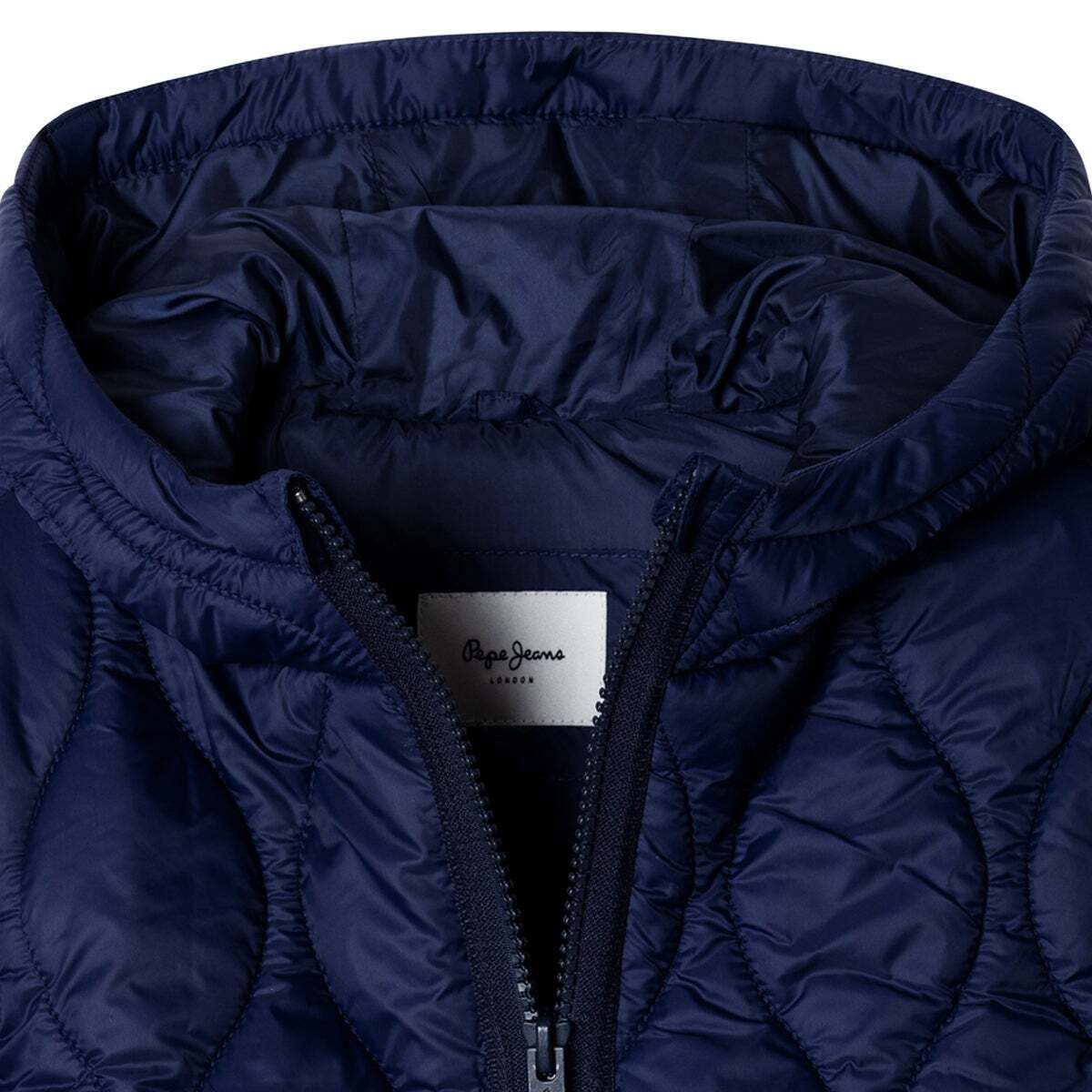 Doudoune Matelassée Avec Capuche marine, PEPE JEANS