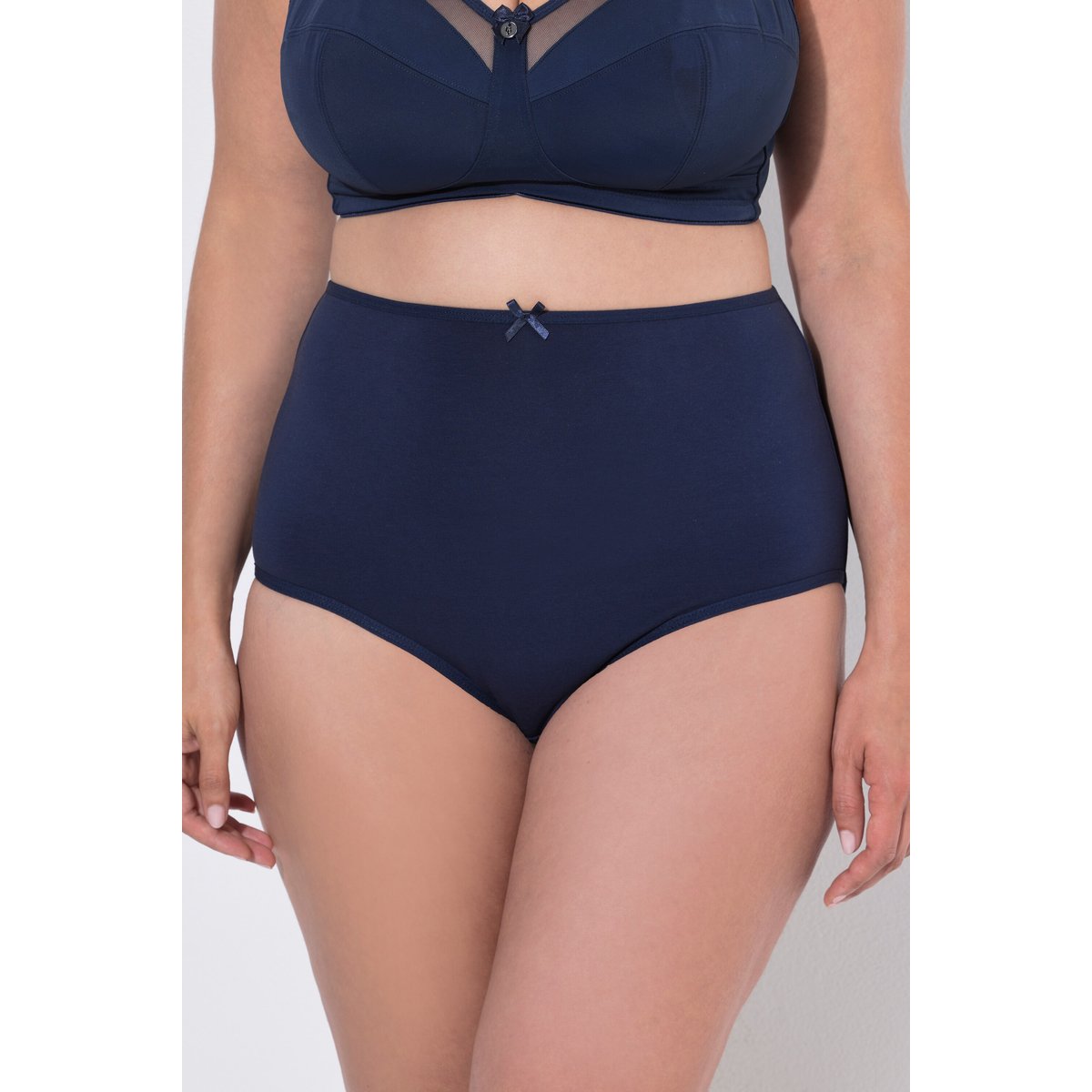 Culottes maxi en lot de 3, étoiles / uni bleu nuit, ULLA POPKEN