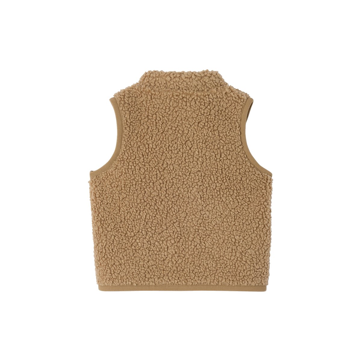 Gilet sans manches bébé en sherpa taupe, VERTBAUDET