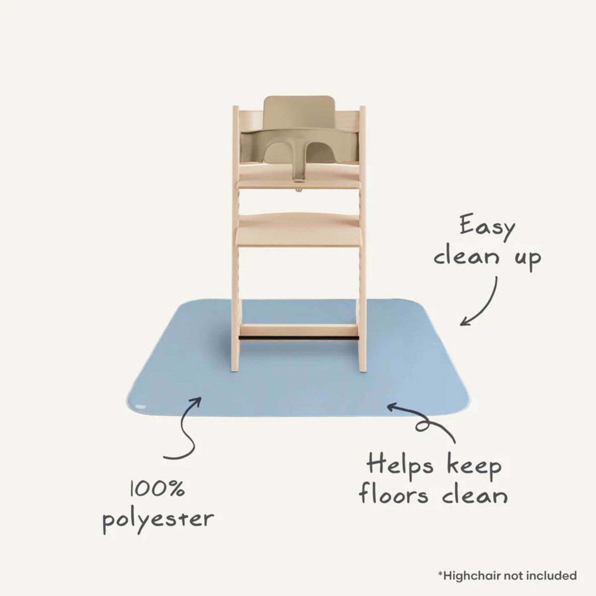 Tapis anti-éclaboussure beige, MUSHIE