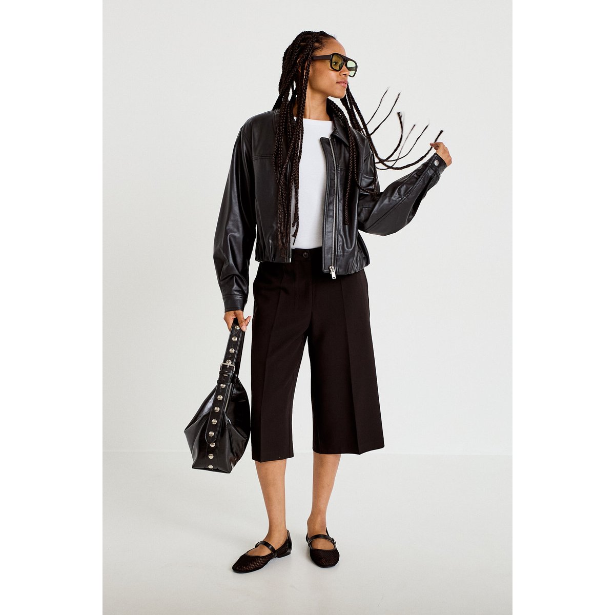 Veste effet boule manches longues noir, CACHE CACHE