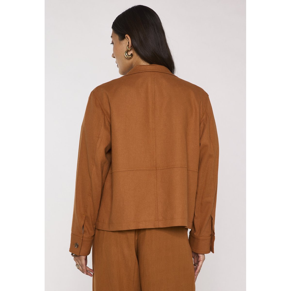 Veste à manches longues en lin mélangé BLONDIE ocre, Maison 123