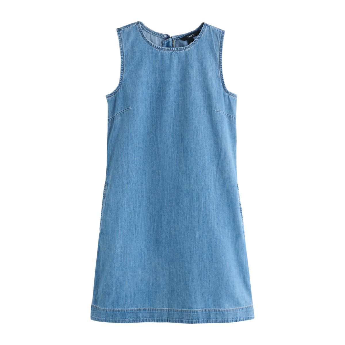 Robe droite courte en jean bleu moyen, NEXT
