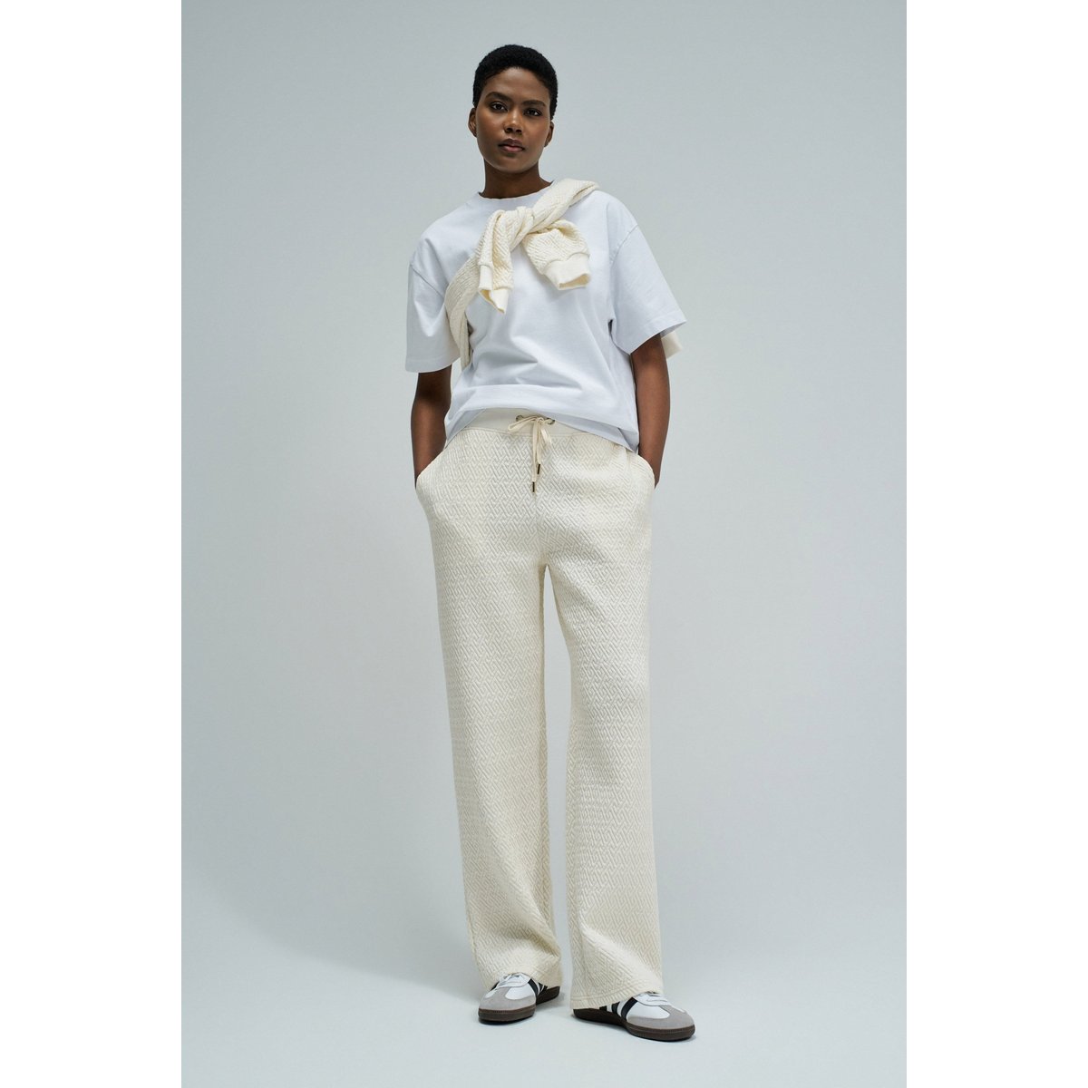 PANTALONS JOGGERS AVEC JACQUARD beige, SALSA JEANS