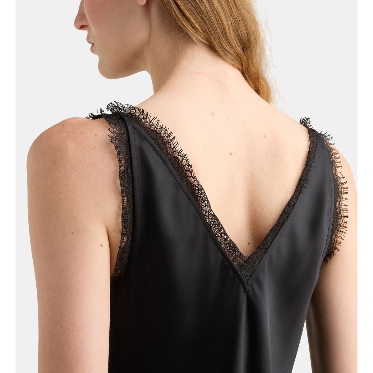 Robe longue bridget f satinée noir, GALERIES LAFAYETTE