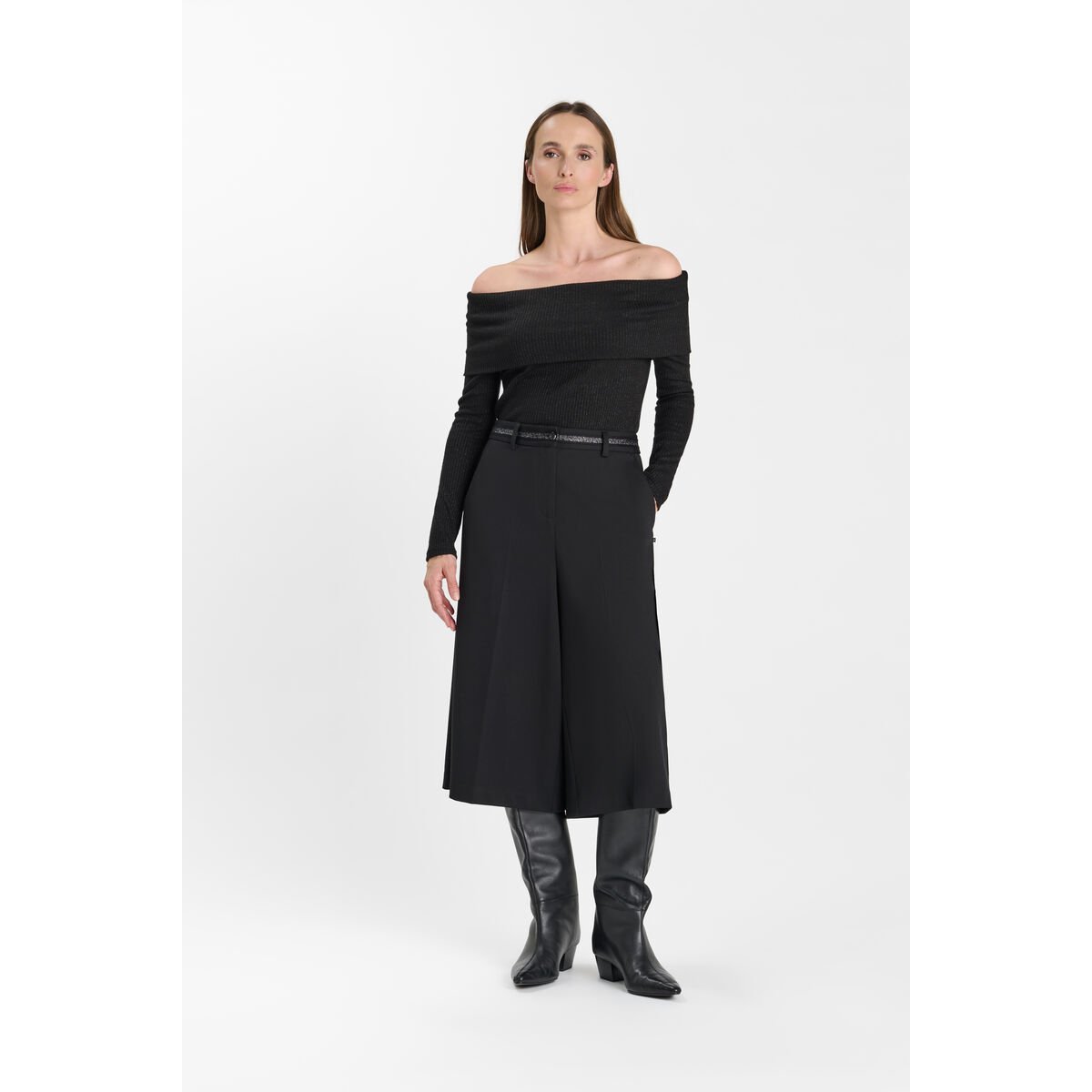 Pantalon pantacourt FELIPA black, LE TEMPS DES CERISES