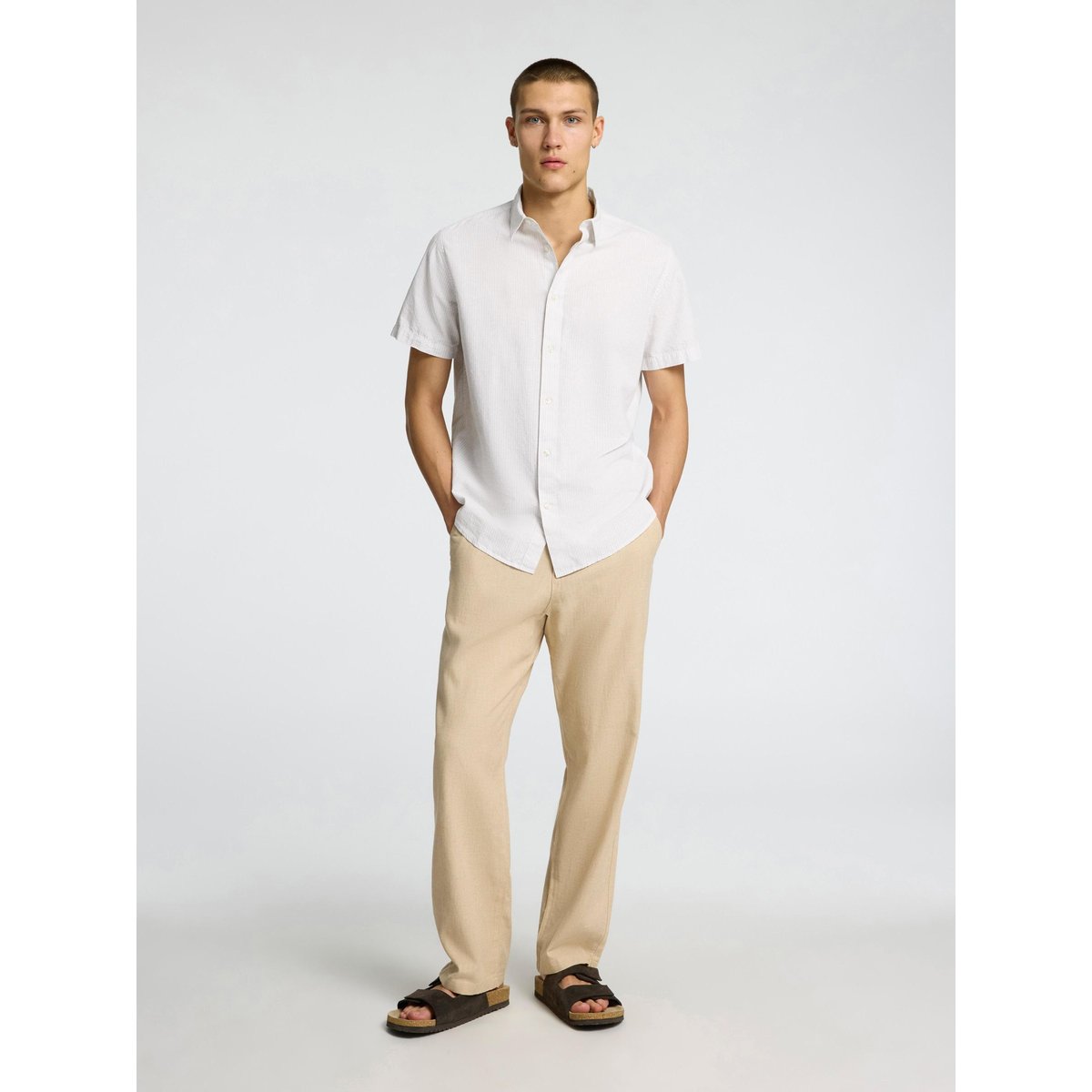 Chemise À Manches Courtes pure cashmere 1, SELECTED