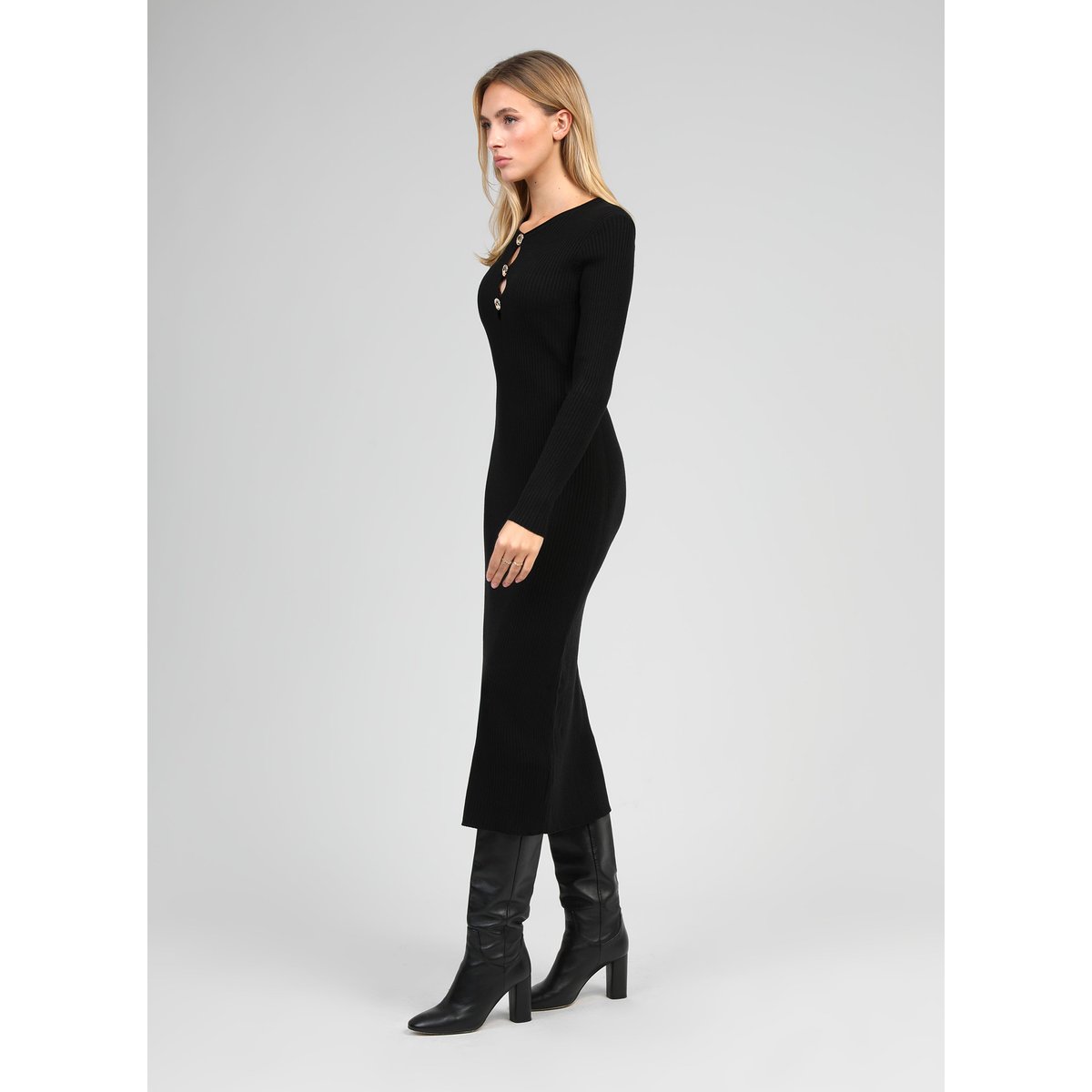 Robe Longue NADIA noir, AN'GE