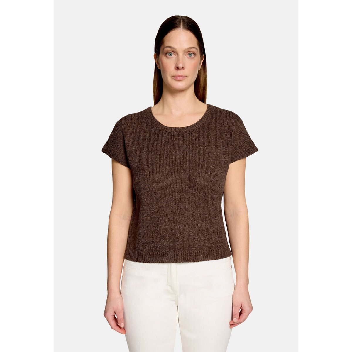 Pull-over en maille à encolure bateau brown, BETTY BARCLAY