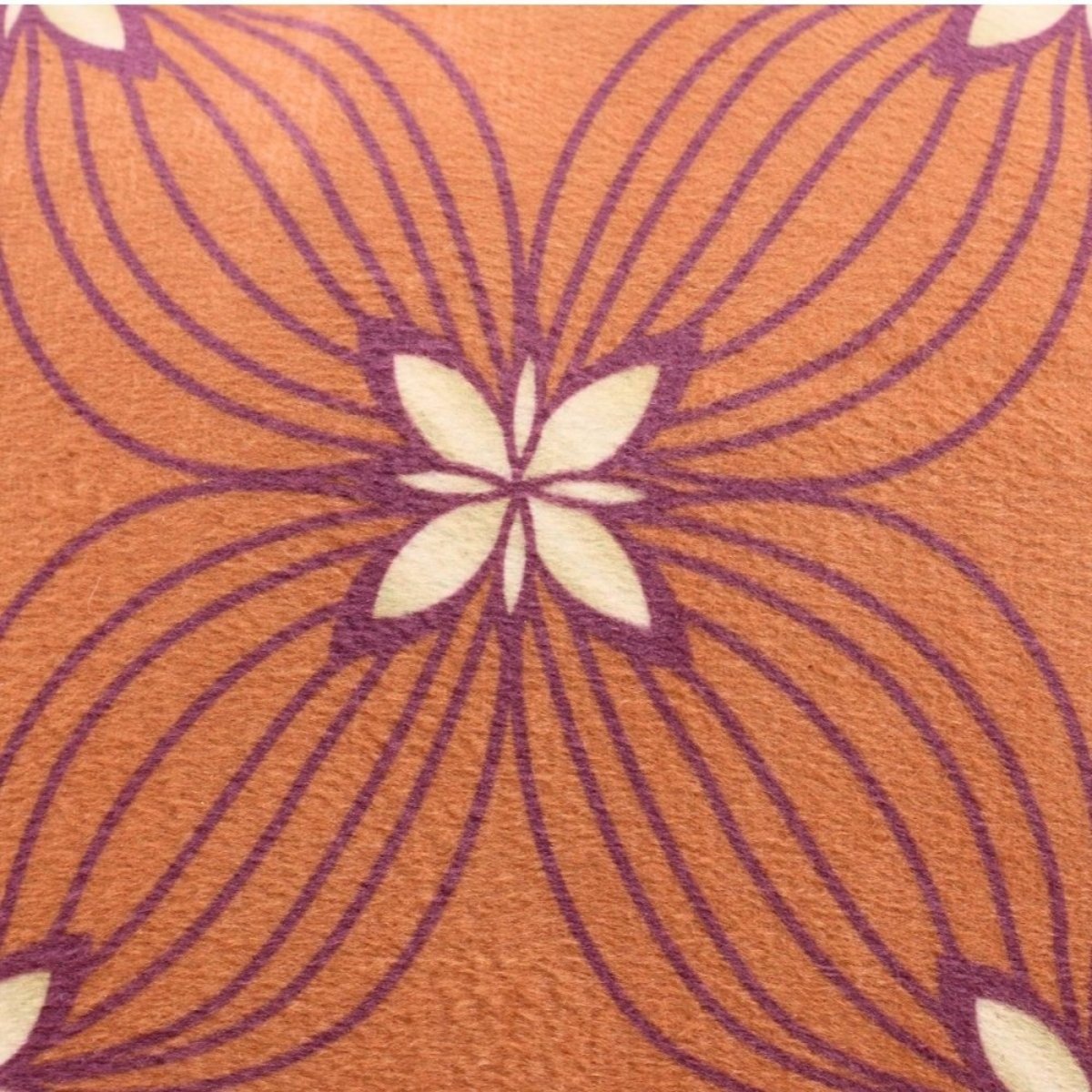 Coussin en velours à motifs 30x50cm orange, ORNAMI