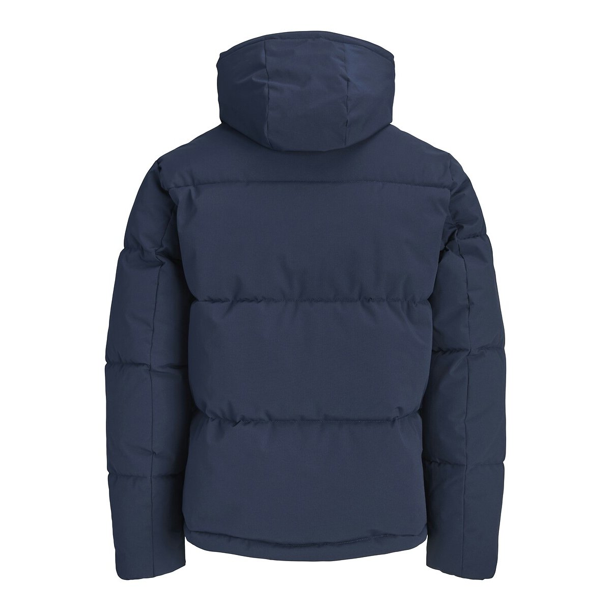 Korte donsjas met vaste kap en opstaande kraag, voor de winter donkerblauw, JACK & JONES