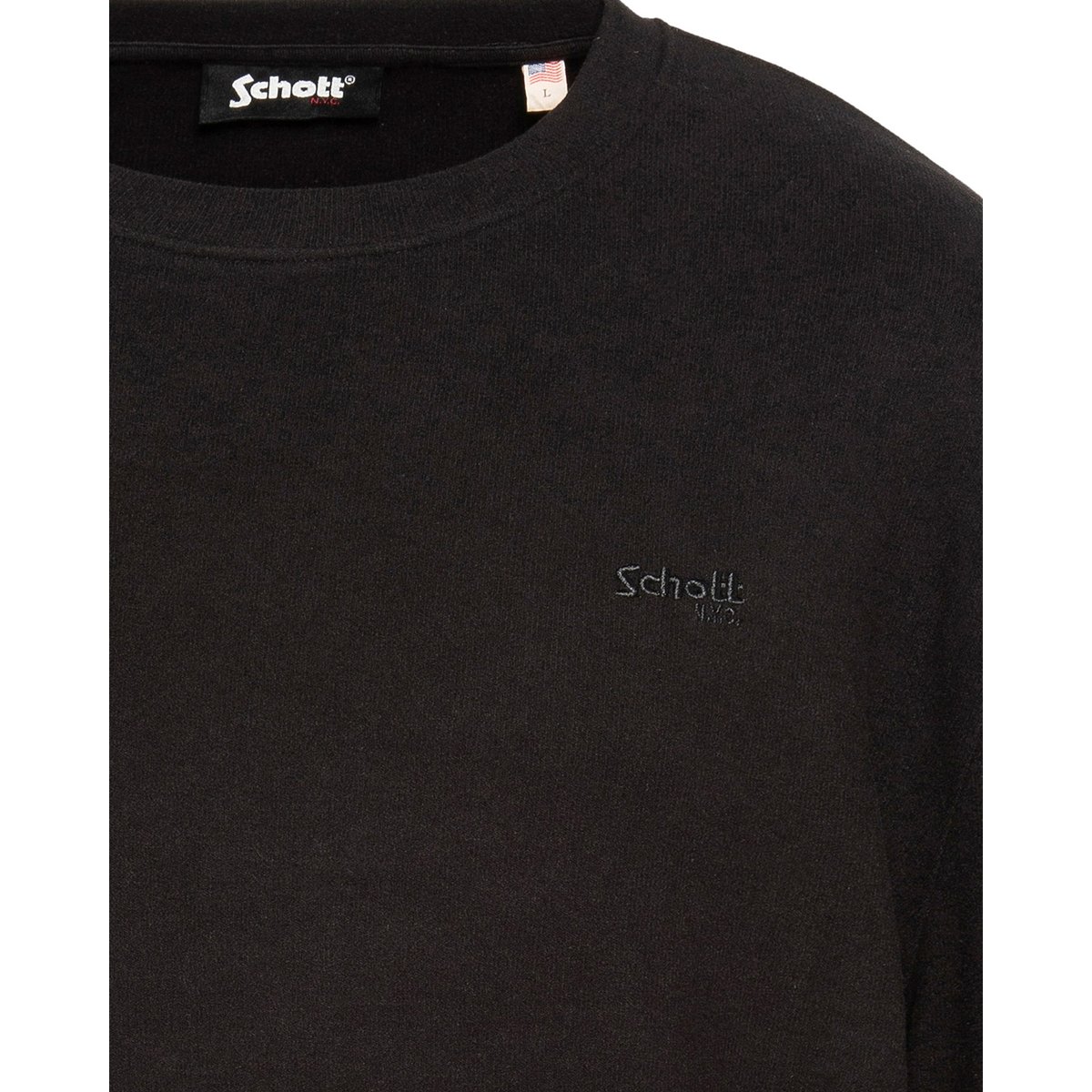 Pull essentiel col rond noir, SCHOTT