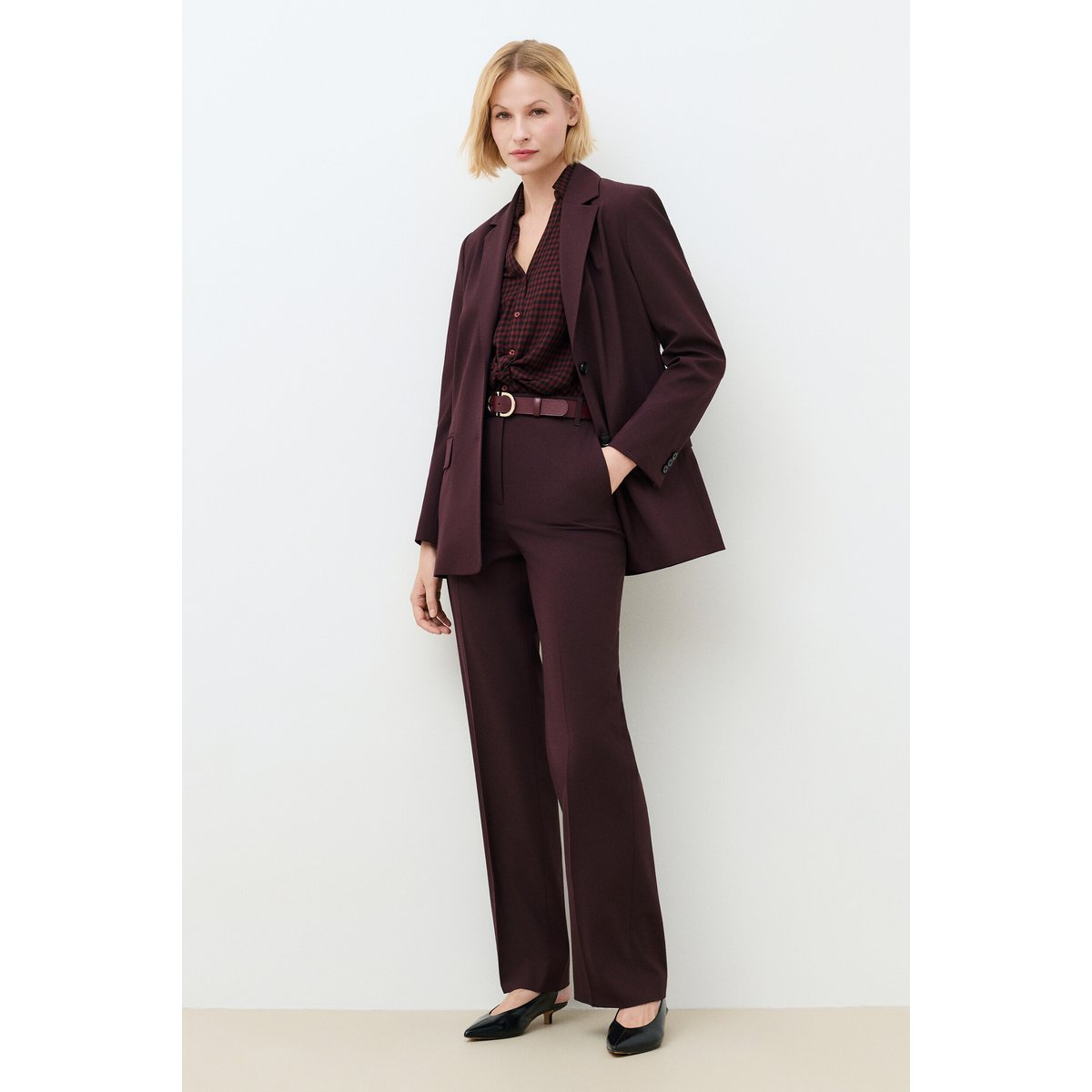 Pantalon droit workwear PVOLTIGE prune, CAROLL