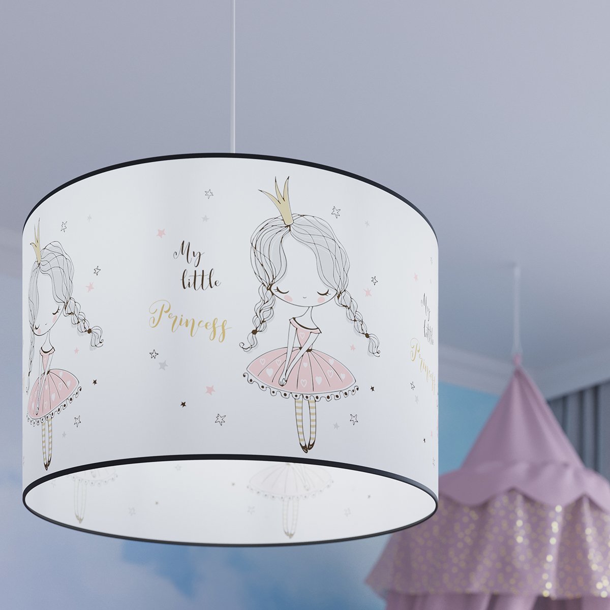 Suspension PVC Multicolore E27 1 Princesse 30 multicolore, EDEN