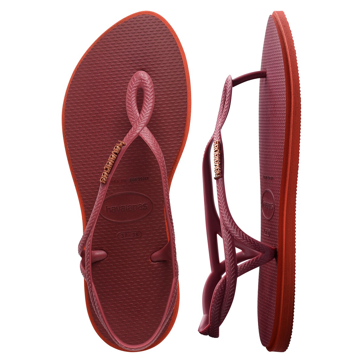 Sandales entre-doigts Luna Point bordeaux, HAVAIANAS