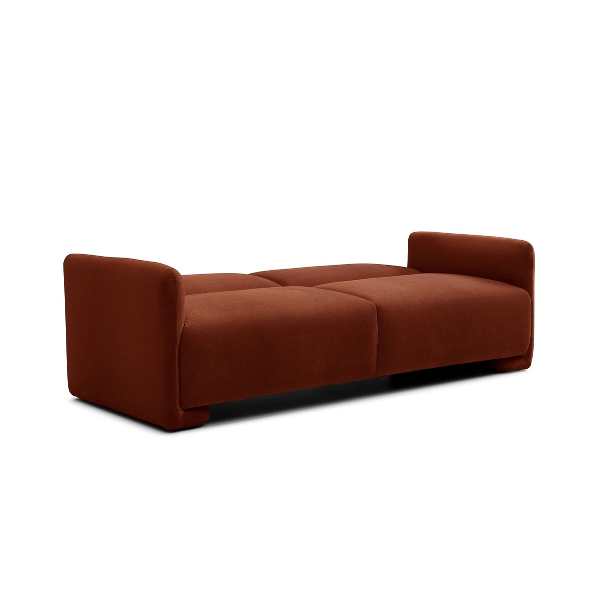 Marley Curved Velvet Sofabed burnt orange, ÉDITÉ