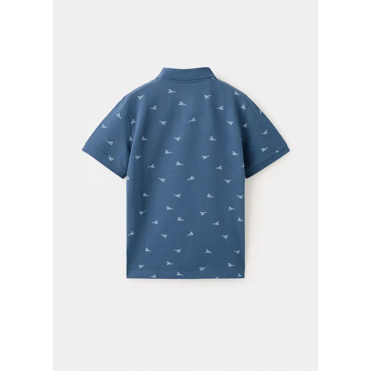 Polo coton imprimé bleu, MANGO KIDS