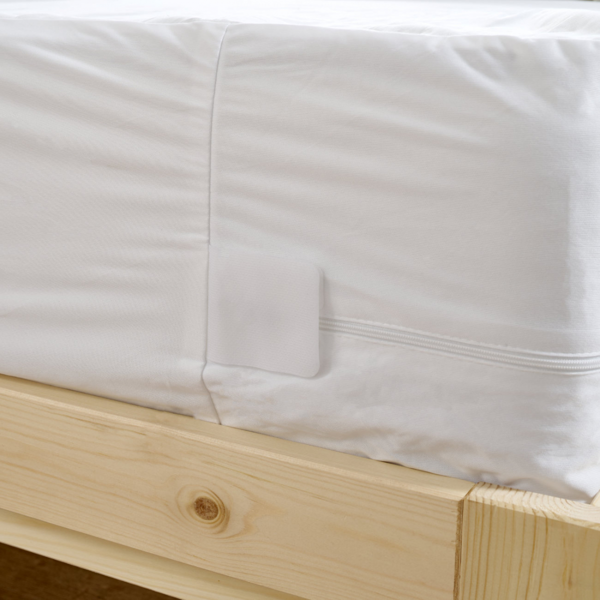 Lot de 2 Housses intégrales matelas ANTI-PUNAISES DE LIT blanc, BLEU CALIN