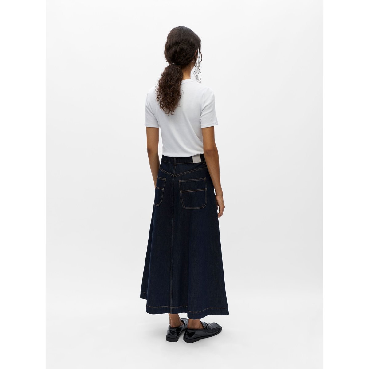Jupe Longue bleu - dark blue denim1, OBJECT