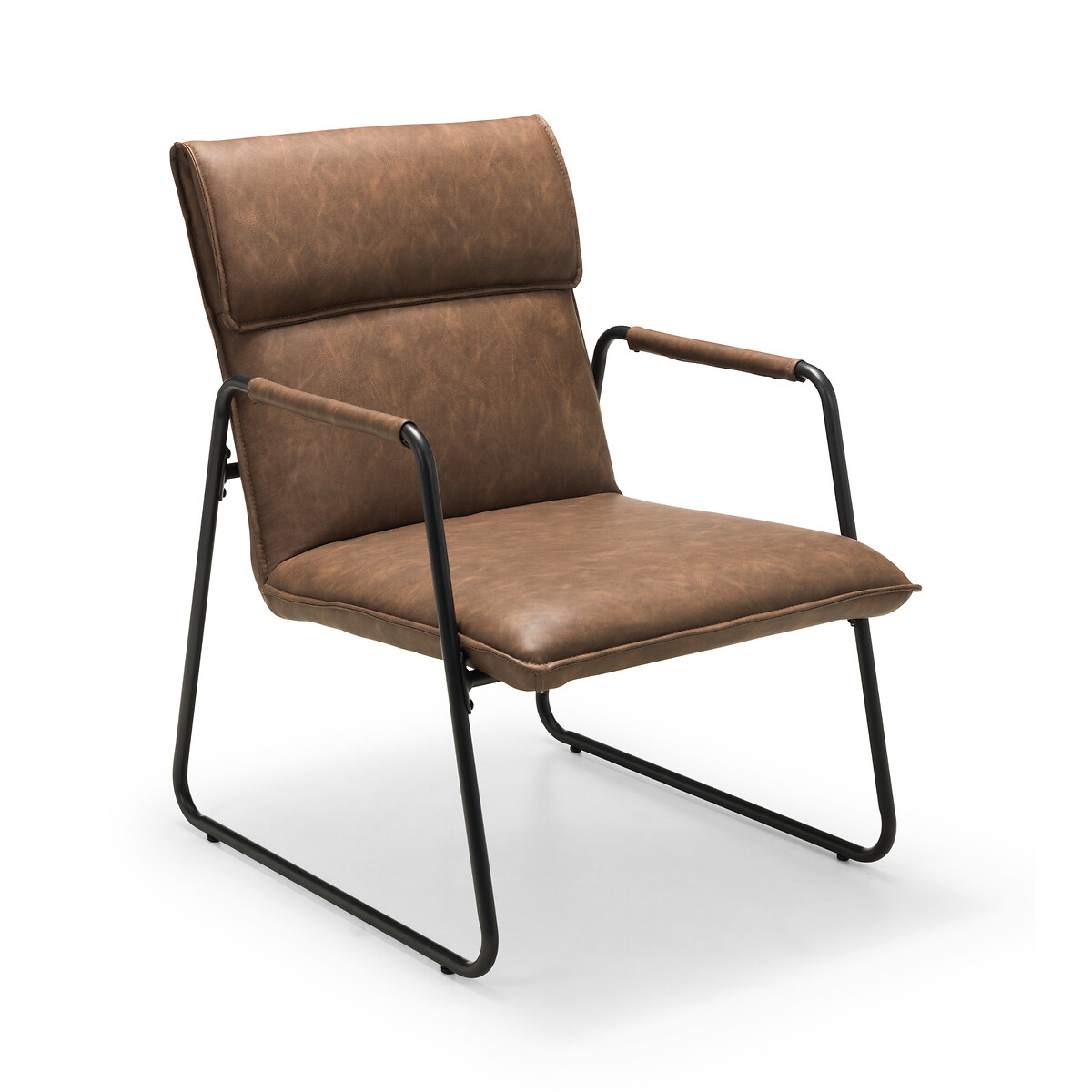 Vivienne Leather Accent Chair brown , SO'HOME