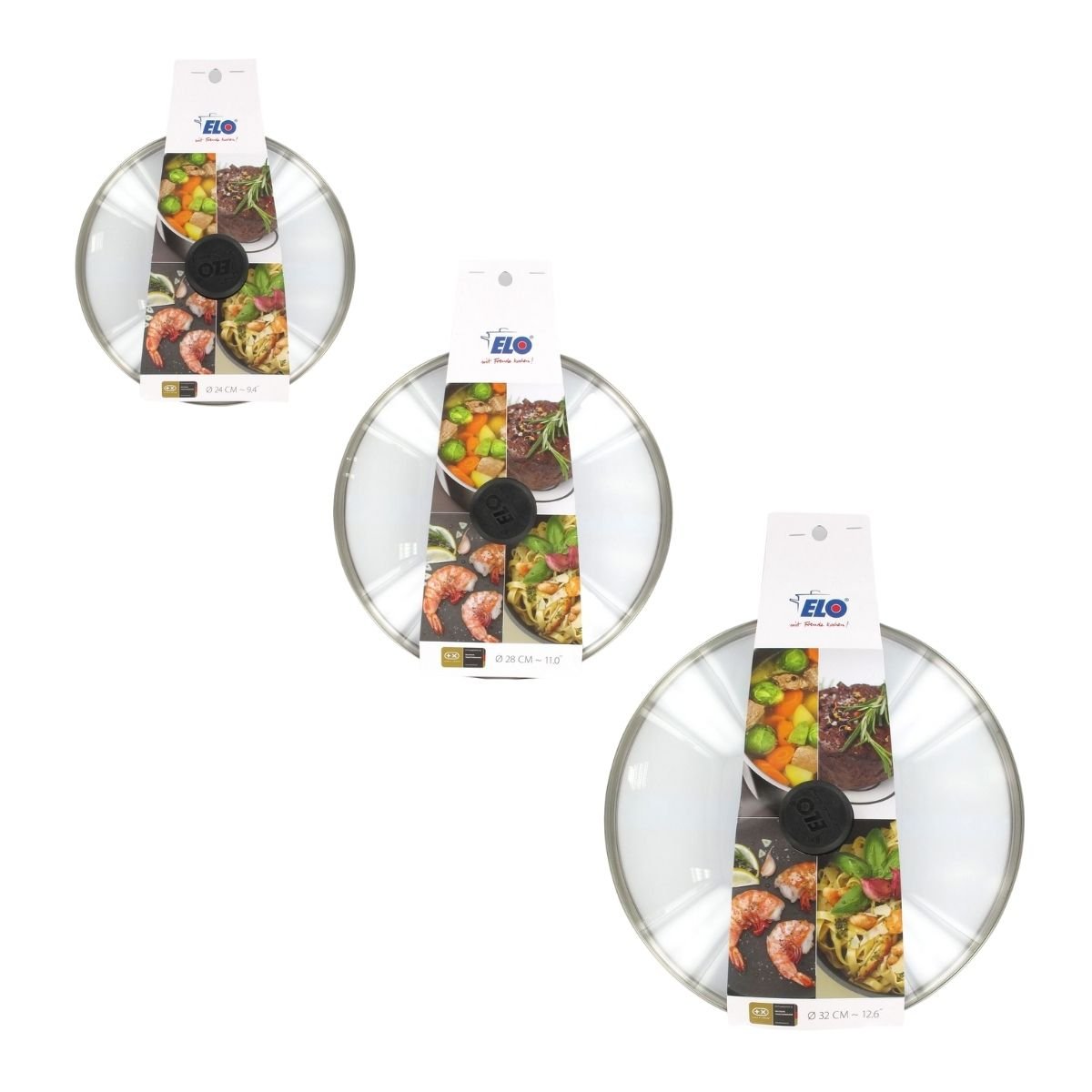 Set de 3 couvercles de cuisson transparent, ELO