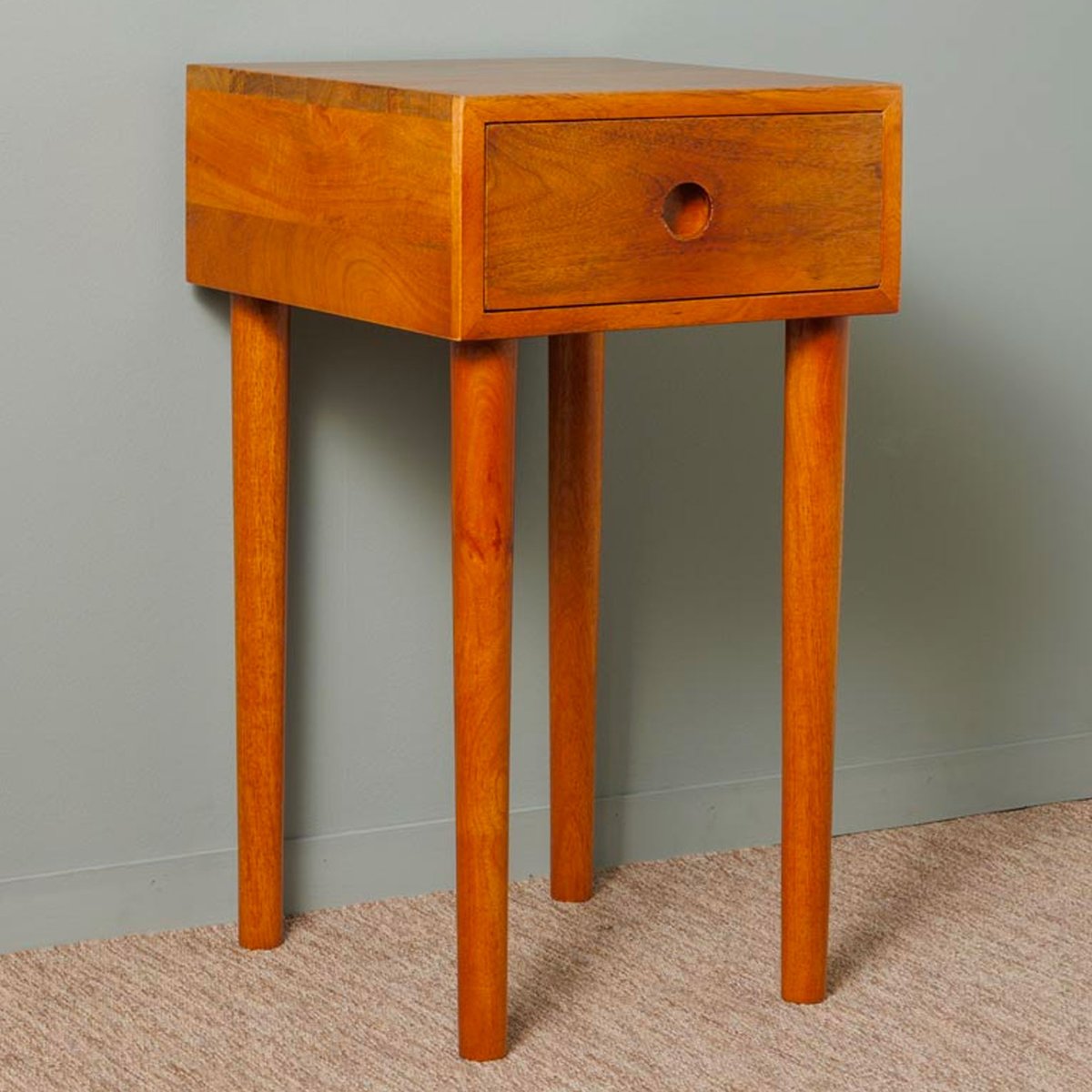 Table de chevet en bois de manguier 1 tiroir 31x35x58cm bois, WADIGA