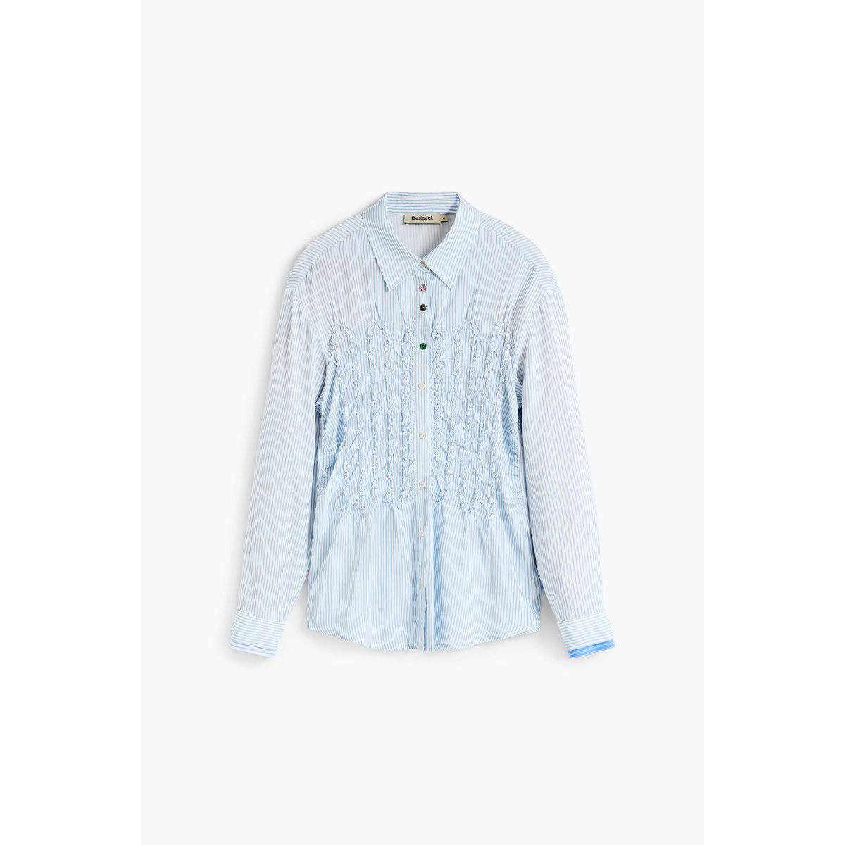 Chemise longue à rayures bleu, DESIGUAL