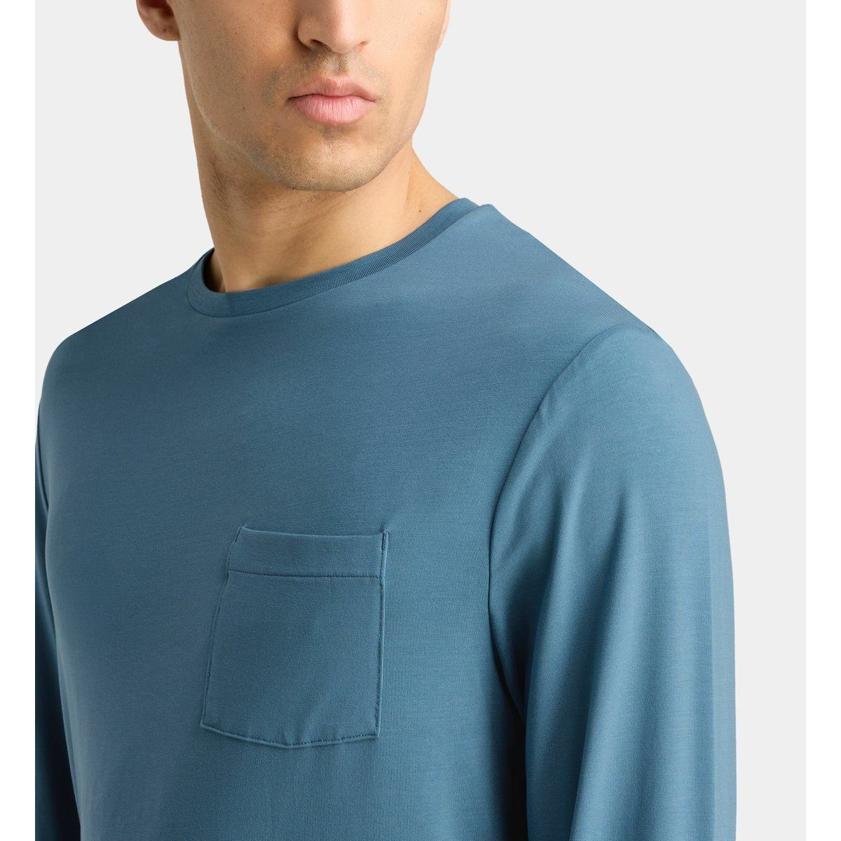Ensemble de pyjama wood en tencel bleu marine, GALERIES LAFAYETTE