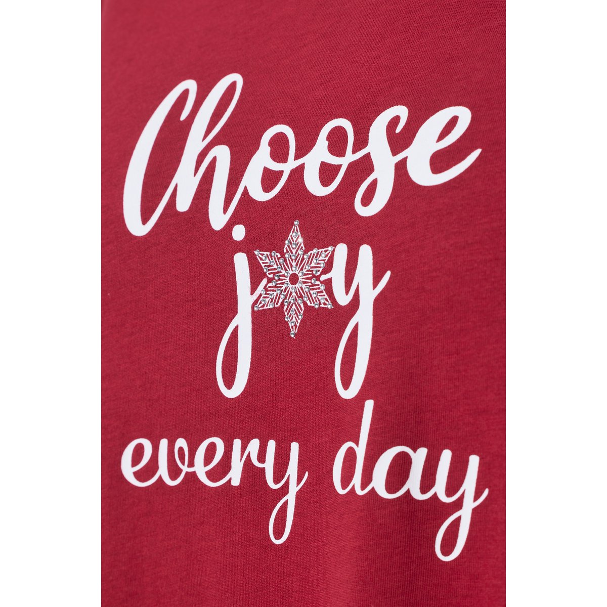 Chemise de nuit / grand T-shirt avec message rouge foncé, ULLA POPKEN