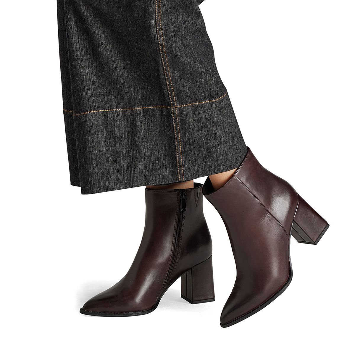 Bottine talon bloc marron mocca, MARCO TOZZI
