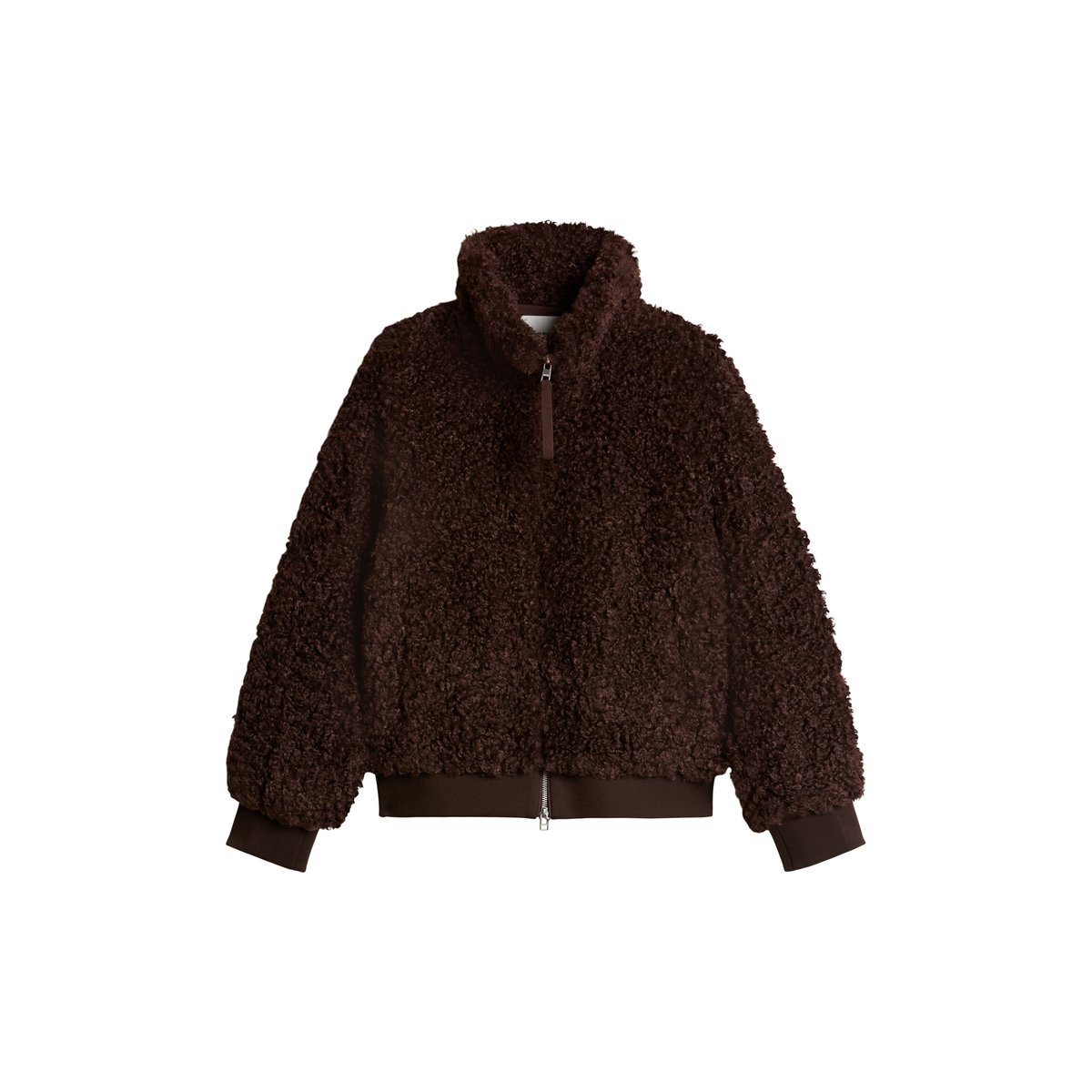 Teddy-Blouson régulier en peluche douce Curly marron, MARC O’POLO DENIM