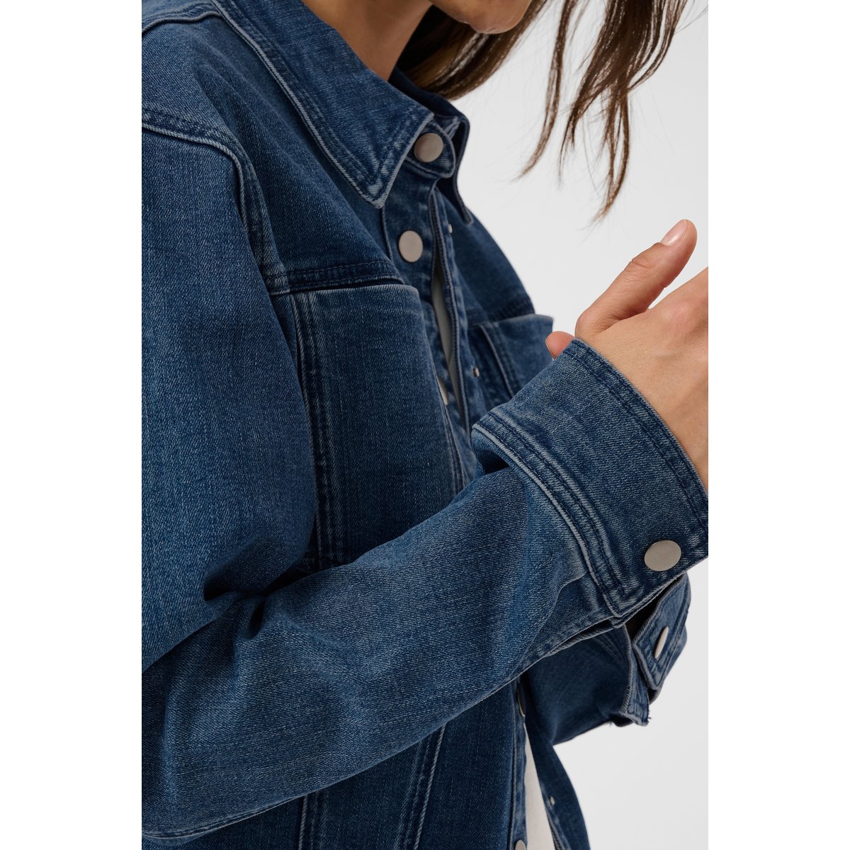 Chemise à manches longues bleu medium blue denim, KAFFE