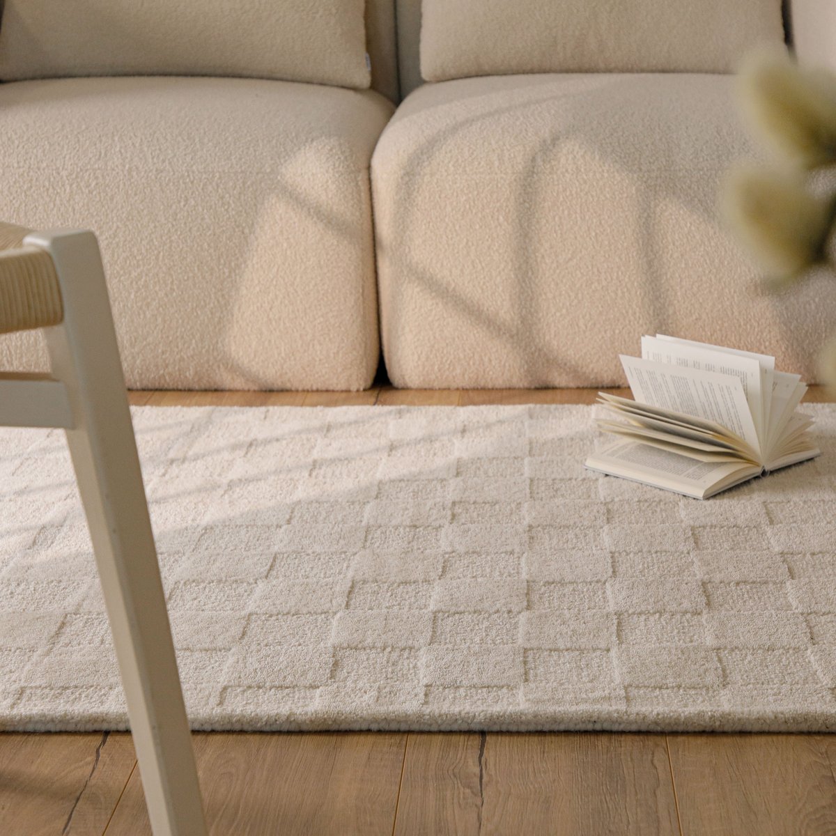 WECONhome Malibu, tufté main, laine vierge, tapis en laine, certifié OEKO-TEX® (40 x 60 cm, beige crème) ,  MALIBU FOUR beige crème, ESPRIT